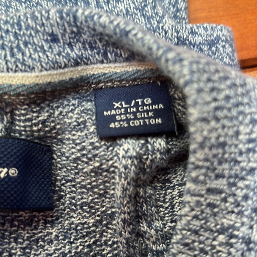 Tommy Bahama Luxury Blue Lightweight Knit L/S Sweater Sz XL - Picture 3 of 9